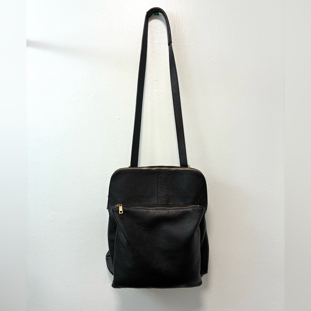 Leather convertible backpack/shoulder bag